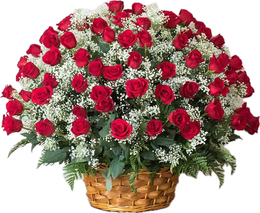 Basket of Red Rose